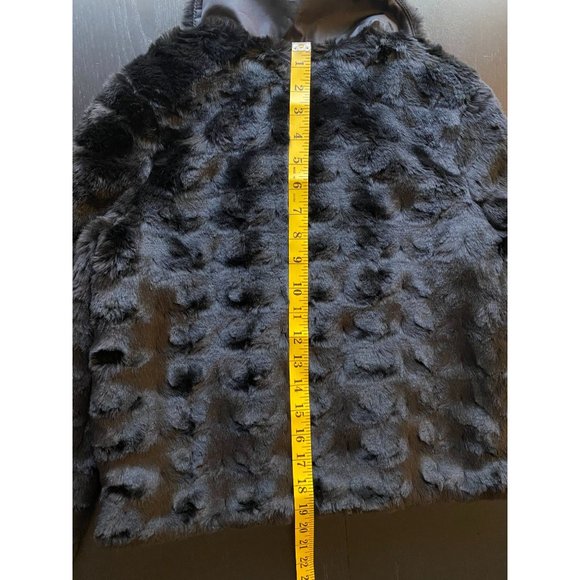 American Eagle Faux Fur Jacket Womens‎ XS Black Double-Breasted Coat Winter - Picture 11 of 11